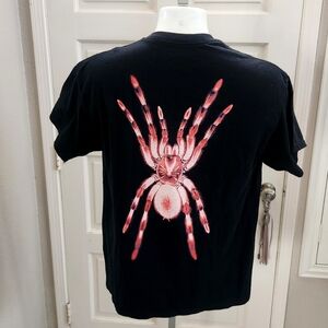 Peso Pluma Doble P Spider Tour Official Merch Black Tee men's Unisex SZ Large r